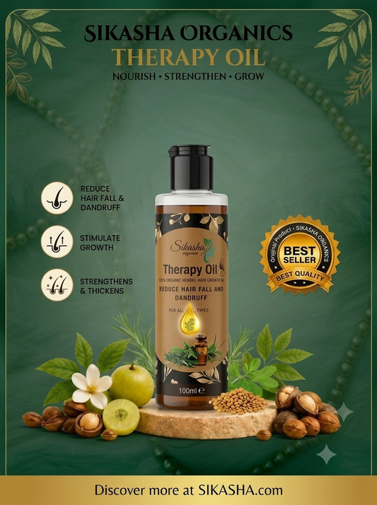 Sikasha Ultimate Hair Care Bundle — Herbal Shampoo + Therapy Oil + FREE Wooden Comb | Complete Hair Growth System