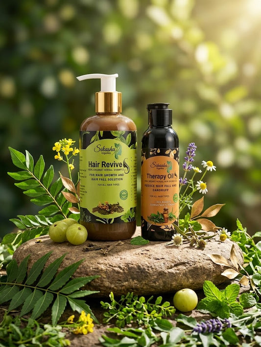 Sikasha Hair Growth Bundle | Herbal Shampoo 300ml + (Free) Hair Oil 150ml
