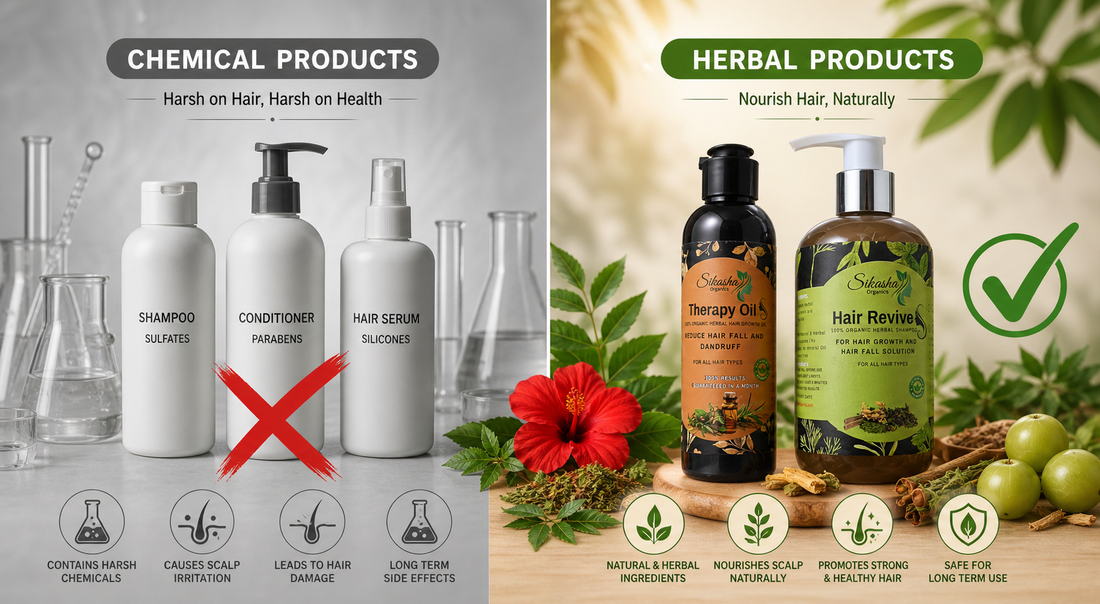 Why Herbal Hair Oil & Herbal Shampoo Are Better Than Chemical Products? ہربل ہیئر آئل اور ہربل شیمپو کیوں بہتر ہیں؟