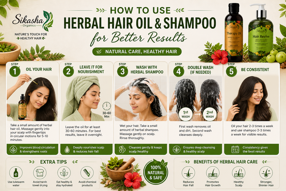 Best way to use herbal hair oil and shampoo  ہربل ہیئر آئل اور شیمپو استعمال کرنے کا بہترین طریقہ