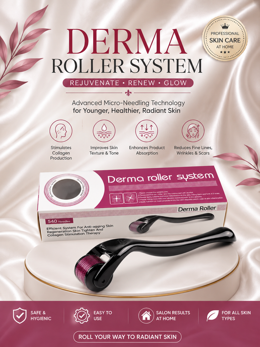 Sikasha Derma Roller — 540 Needles 0.5mm | Hair Regrowth, Scalp Massage & Blood Circulation