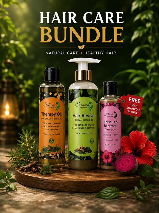 Summer Bundle Offer | 1 Herbal Shampoo 300ml & 1 Hair Oil 150ml + FREE Hibiscus Beetroot Shampoo 100ml