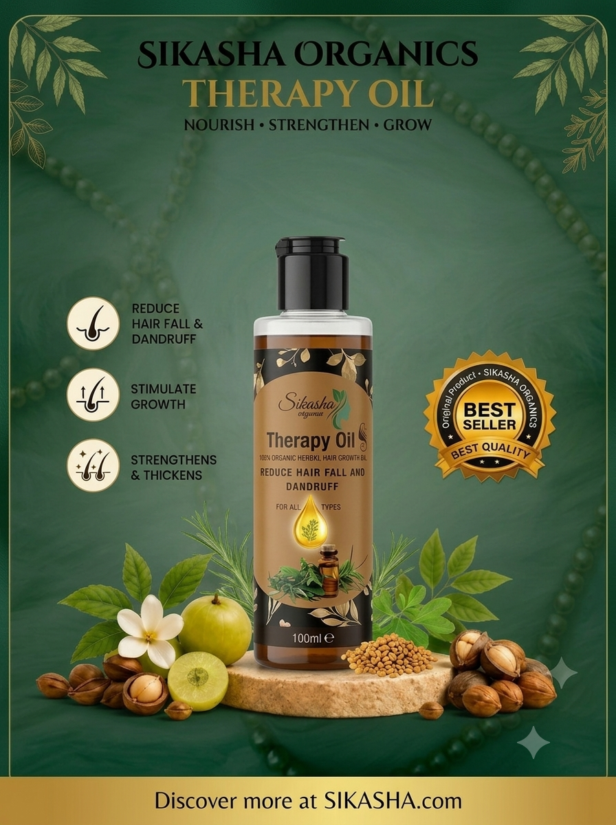 Sikasha Ultimate Hair Care Bundle — Herbal Shampoo + Therapy Oil + FREE Wooden Comb | Complete Hair Growth System