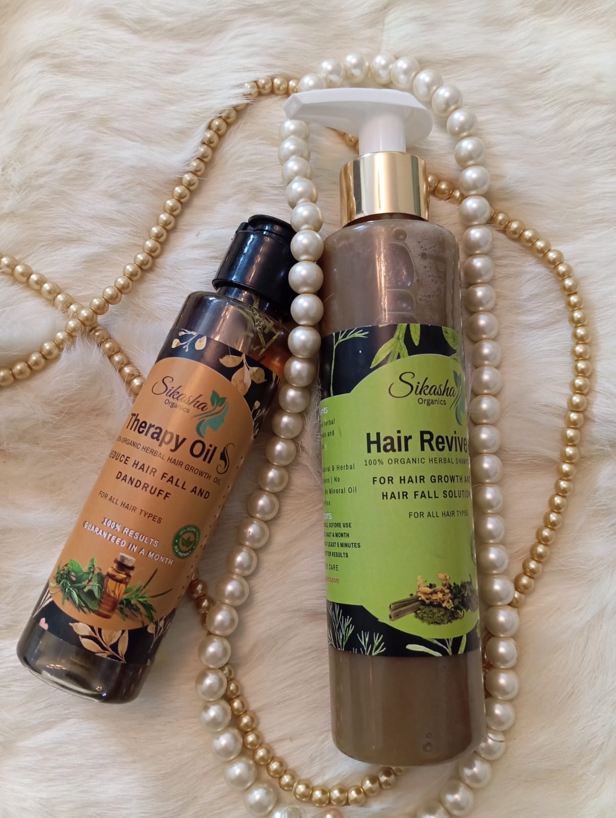 Sikasha Organics Hair Growth & Repair Bundle – Herbal Shampoo 200ml + Nourishing Hair Oil 100ml Combo
