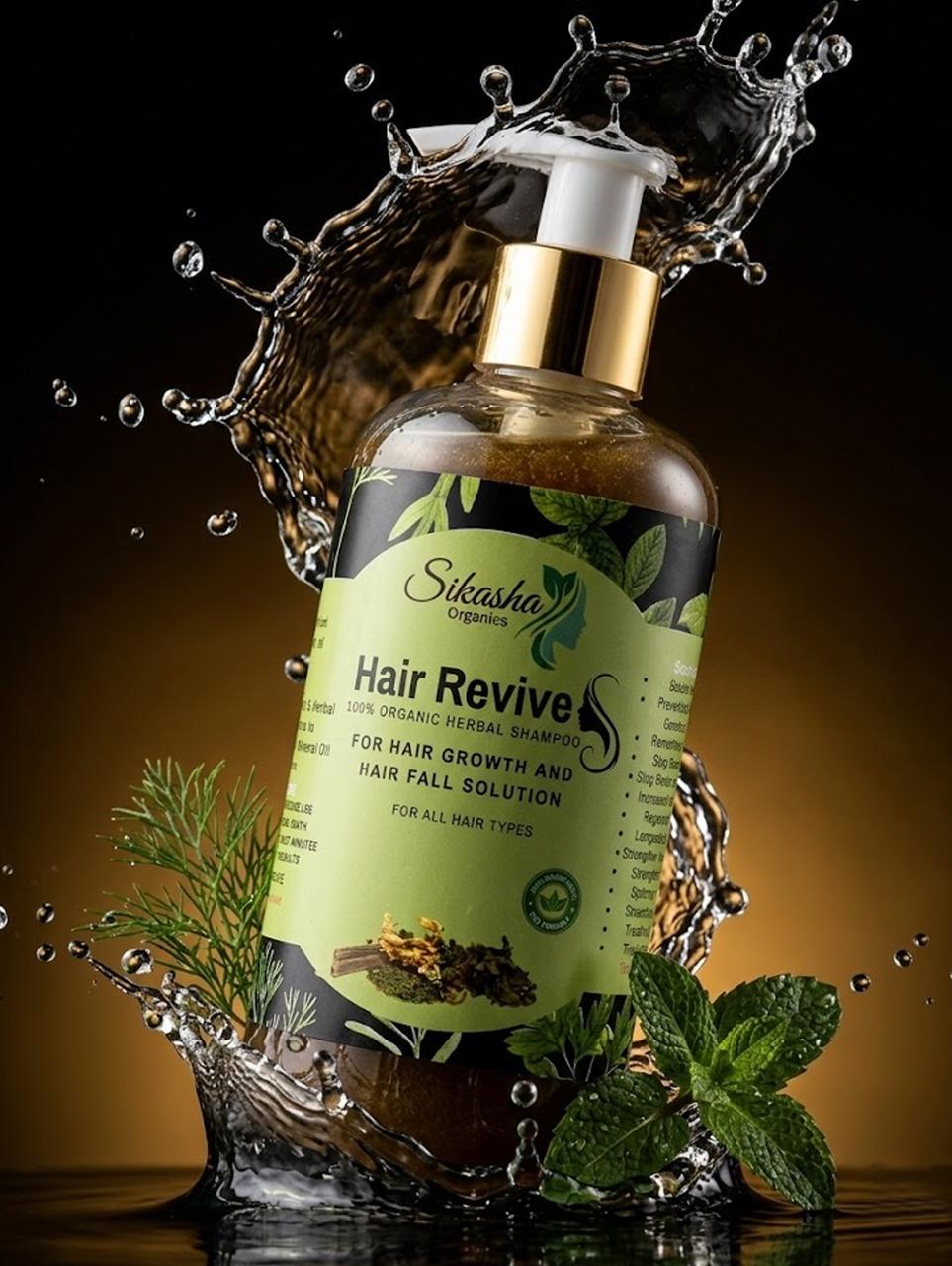 Hair Revive organic shampoo for dry damaged oily scalp