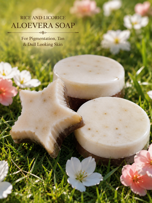 Sikasha Lico-Rice Soap — Rice & Licorice D-Tan Soap | Brightening | For Dull Uneven Skin Tone & Tanning