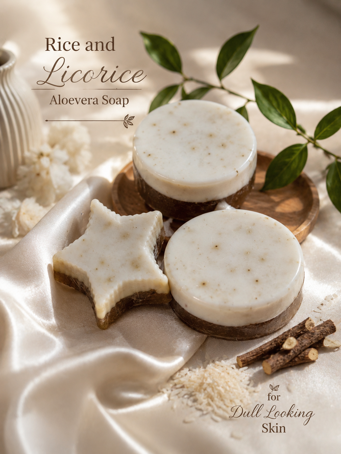 Sikasha Lico-Rice Soap — Rice & Licorice D-Tan Soap | Brightening | For Dull Uneven Skin Tone & Tanning