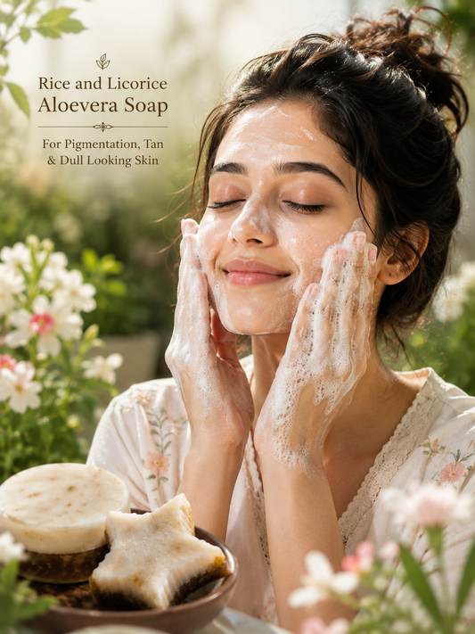 Sikasha Lico-Rice Soap — Rice & Licorice D-Tan Soap | Brightening | For Dull Uneven Skin Tone & Tanning