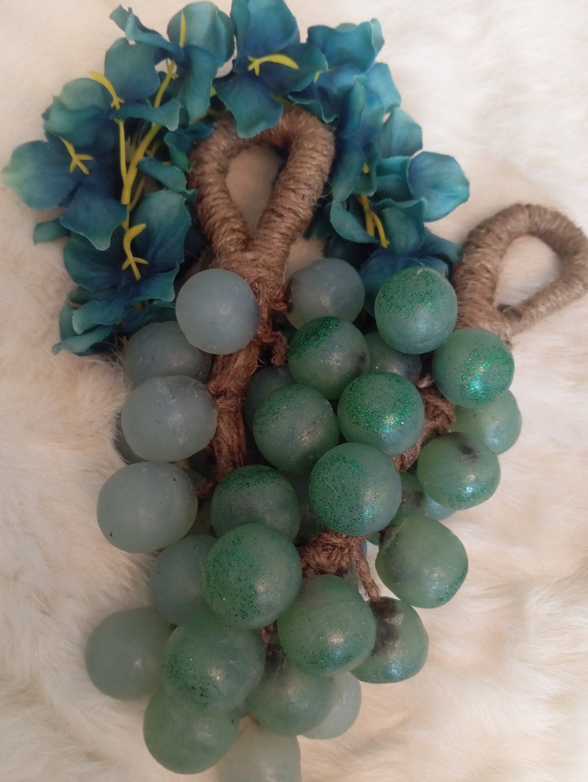 Sikasha Grape Shaped Hanging Soap — Decorative Jute Rope | 6 Colours | Bathroom Aesthetic